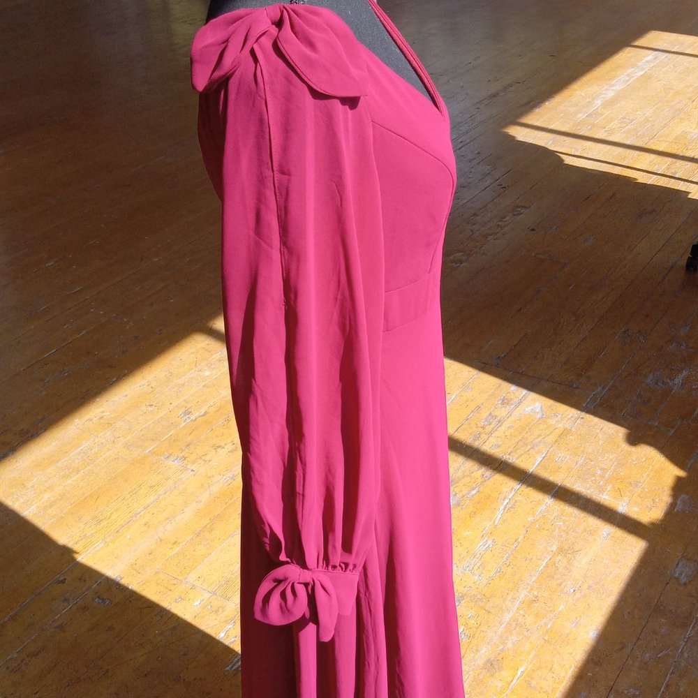 Burgundy wine ethereal maxi dress - Picture 6 of 12